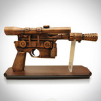 Star Wars // Han Solo // Handmade Dl-44 Heavy Blaster Pistol + Wood Stand