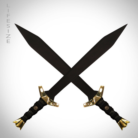 King Arthur // Lancelot Handmade Twin Swords // Set of 2 + Harness