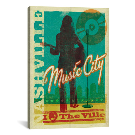 Music City Woman (Over Print) // Anderson Design Group (26"W x 18"H x 0.75"D)