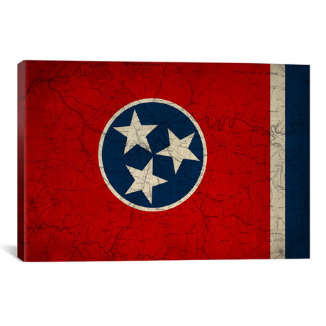 Tennessee // Vintage Maps (18"W x 26"H x 0.75"D)