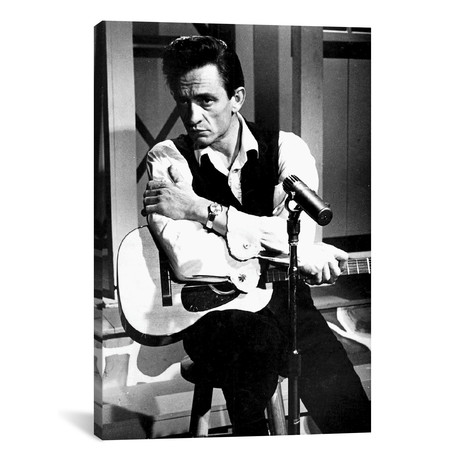 Johnny Cash Posing With Guitar // Globe Photos, Inc.