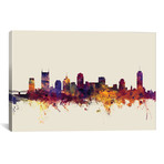 Nashville, Tennessee, USA On Beige // Michael Tompsett (18"W x 26"H x 0.75"D)