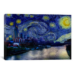 Nashville, Tennessee Starry Night Skyline (18"W x 26"H x 0.75"D)