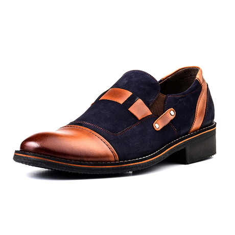 Emerson Nubuck Shoes // Navy + Blue + Tab (Euro: 40)