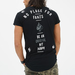 No Place For Fakes T-Shirt // Black (2XL)