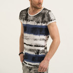 Blue Zebra T-Shirt // Ombre Blue (S)