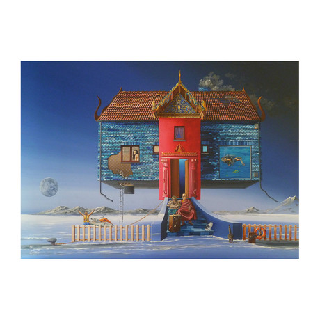 The Temple of The Stone Bridge (10"W x 15"H x 1.5"D)