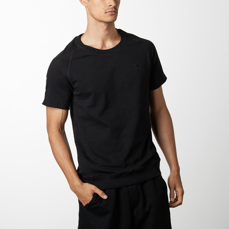 Short Sleeve Raglan Crew // No Print // Black (S)