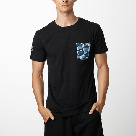 Short Sleeve Pandaflage Pocket // Black (S)