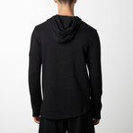 T-Shirt Hoodie // Black (XL)