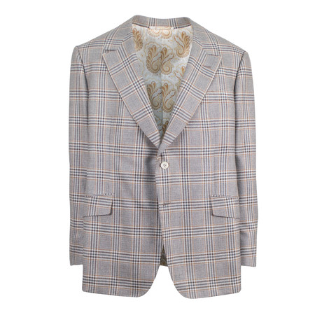 Plaid Cashmere 2-Button Classic Fit Sport Coat // Gray (Euro: 60R)