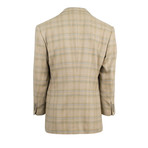 Plaid Cashmere 3 Roll 2-Button Sport Coat // Brown (Euro: 50R)