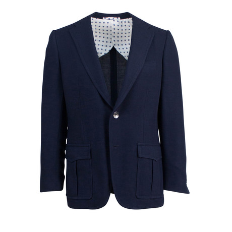 Wool-Mohair 2-Button Sport Coat Blazer // Blue (Euro: 48R)