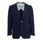 Wool-Mohair 2-Button Sport Coat Blazer // Blue (Euro: 48R)