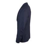 Silk-Cotton 2-Button Slim Fit Sport Coat // Blue (Euro: 48R)