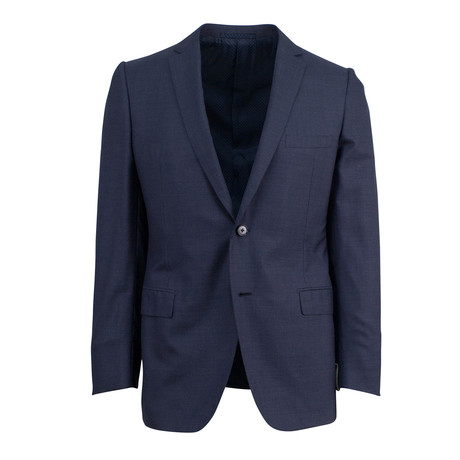 Silk-Cotton 2-Button Slim Fit Sport Coat // Blue (Euro: 48R)