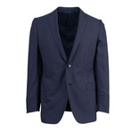 Silk-Cotton 2-Button Slim Fit Sport Coat // Blue (Euro: 48R)