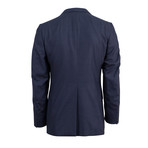 Silk-Cotton 2-Button Slim Fit Sport Coat // Blue (Euro: 48R)