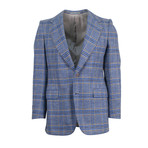Glen Plaid Wool 2-Button Sport Coat Blazer // Blue (Euro: 50R)