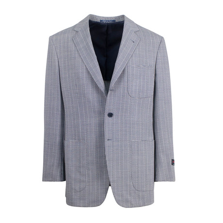 D'Avenza // Glen Plaid Wool 3 Roll 2-Button Sport Coat // Gray (Euro: 50R)