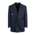 Wool Double Breasted Sport Coat Blazer // Blue (Euro: 50R)
