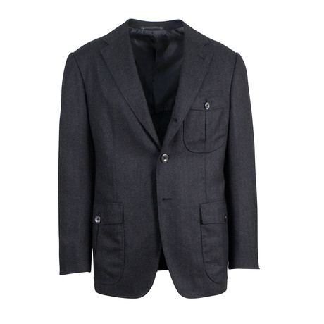 Cashmere 3/2-Button Trim Fit Sport Coat // Gray (Euro: 50R)