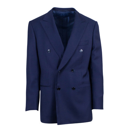Wool-Mohair DB Slim Fit Sport Coat Blazer // Blue (Euro: 52)