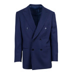 Wool-Mohair DB Slim Fit Sport Coat Blazer // Blue (Euro: 52)