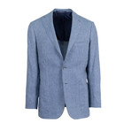 Linen 3 Roll 2-Button Trim Fit Sport Coat // Blue (Euro: 48)