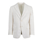 Silk Blend 2-Button Trim Fit Sport Coat // White (Euro: 48)