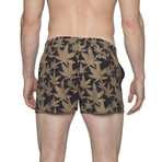 2" Barcelona Microfiber Swim Trunk // Large Cannabis Black (XL)