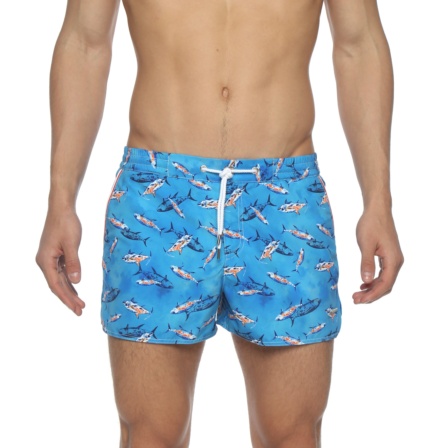 2" Barcelona Microfiber Swim Trunk // Tuna Blue (L) Parke and Ronen