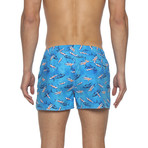 2" Barcelona Microfiber Swim Trunk // Tuna Blue (L)