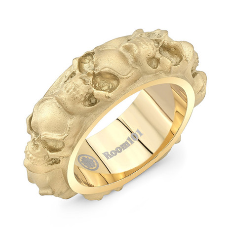Skull Ring // Gold Plated (6)