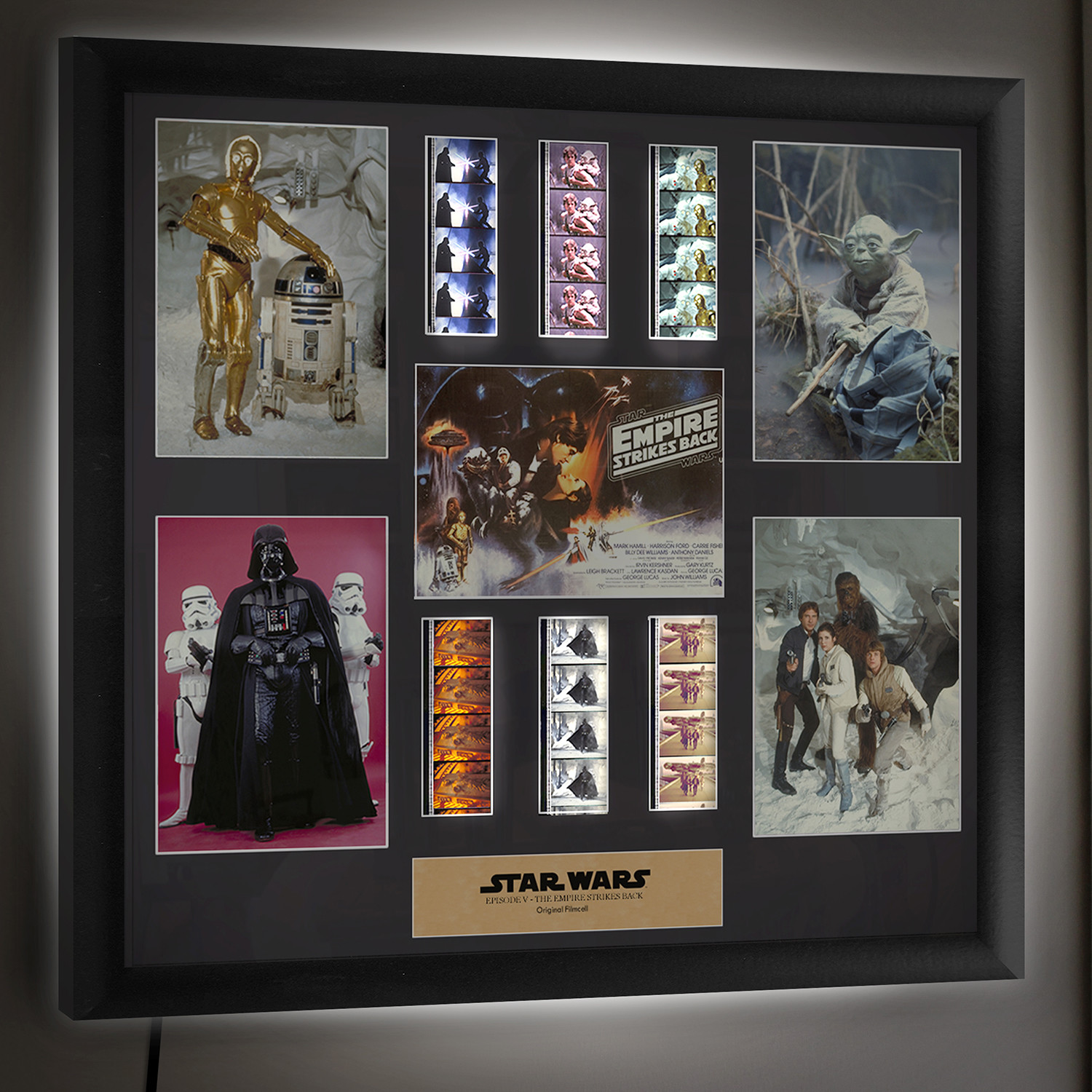 Star Wars Episode V: Empire Strikes Back // Film Cell Montage // Backlit  LED Frame - Film Cells Movie Memorabilia - Touch of Modern