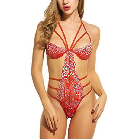Strappy Teddy // Red (S)