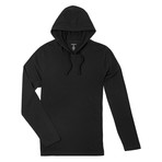 Sueded Jersey Hoodie // Black (XL)