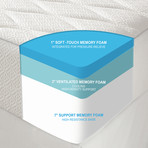 Pure Rest // 10" Quilted Top Memory Foam Mattress (Twin)