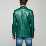Matteo Leather Jacket // Green (2XL)