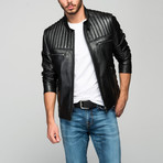 Mattia Leather Jacket // Black (XL)