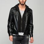 Atanasio Leather Jacket // Black (L)