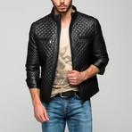 Manginelli Leather Jacket // Black (XL)