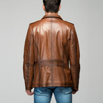 Malara Leather Jacket // Tobacco (2XL)