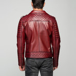 Elvezio Leather Jacket // Claret Red (S)