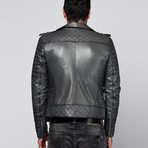 Bardo Leather Jacket // Grey (L)