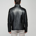 Menna Leather Jacket // Black (M)