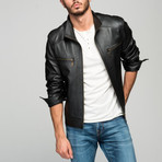 Calderone Leather Jacket // Black (XS)
