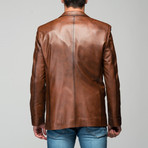 Euseo Leather Jacket // Antique Brown (XL)