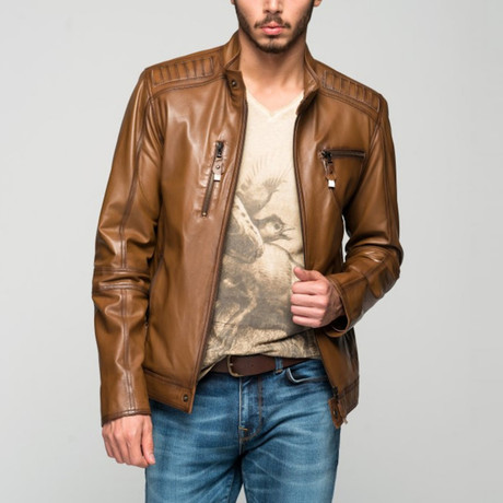 Lautone Leather Jacket // Antique Brown (XS)