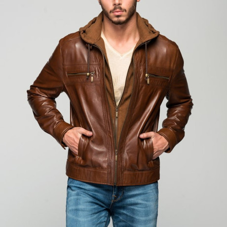 Turi Leather Jacket // Antique Brown (XS)